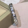 silver Single Row Pave cz Eternity Promise ring Engagement Wedding Band Rings for women Bridal Party - Image 5