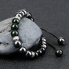 Hematite and Stone Bead Stretch Bracelet with 8 mm Beads in Multiple Colors - Image 37