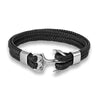 Navy Style Men Anchor Bracelet Woven Multilayer Leather Bracelets For Women Black Stainless Steel Sport Buckle - Image 14