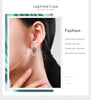 Modian 925 Sterling Silver Earring For Women Girls Dazzling Swing Pin Clear CZ Stud Earrings Trendy Brooch Wedding Fine Jewelry