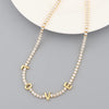 Letter Micro Pave Cubic Zircon Tennis Chain Love Necklaces for Women Crystal Gold Chokers Statement Jewelry - Image 3