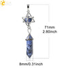 Csja Stone Pendant Merkaba Locket Pendulum Hexagonal Prism Crystal Long Pendants for Necklaces Women Jewelry - Image 6