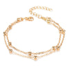 Classic White Dripping Oil Metal Shell Anklets Small Tassel Chain Sandals Ankle Bracelet For Women Beach Foot Jewelry - Image 6