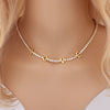 Letter Micro Pave Cubic Zircon Tennis Chain Love Necklaces for Women Crystal Gold Chokers Statement Jewelry - Image 2