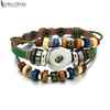 7 Colors Strand Adjustable Interchangeable 190 Leather Bangle Fit 12mm 18mm Snap Button Bracelet Charm Jewelry Women Men - Image 8