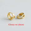 Silver Simple Glossy Double Ear Buckle for Women Unique Charm Party Hoop Earrings Jewelry Accessories - Image 9