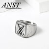 Vintage Sigil Lucifer Rock Ring 316L Stainless Steel Seal of Satan Rings for Men Male Punk Rock Jewelry - Image 2