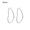 peach heart earrings circle jewelry simple pendant Earring stainless steel hoop earring 1 Pair Gifts for women girls - Image 9