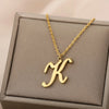 Dainty Initial Letter Necklaces For Women Gold Color Minimalist Stainless Steel Initial Necklace Wedding Jewelry Gift - Image 4