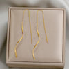 316L Stainless Steel Long Tassel Earrings For Women Elegant Simple Gold Color Drop Earring Stylish Jewelry Personality Gift - Image 9