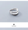 Modian Double Layer Geometric Line Sterling Silver 925 Thick Ring for Women Simple Ring Party Gift Fine Jewelry