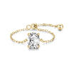 5 Style Clear CZ Link Chain Ring Silver Adjustable Charm Gold Color Rings For Women Wedding Jewelry - Image 8