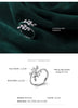 Modian Dazzling Zircon Tree Branch Leaves Sterling Silver 925 Ring for Women Free Size Ring Luxury Engagement Gift Fine Jewelry