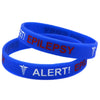 Alert Epilepsy Bracelet Warning Language Silicone Bracelet Engraved and Colored Bracelet - Image 6
