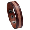 Leather Wide Cuff Bangles Punk Vintage Three Layers Wide Black Brown Men Jewelry Bracelets - Image 42