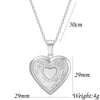 Heart Locket Pendant Necklaces for Women Openable Photo Frame Floral Stainless Steel Necklaces Family Love Collar - Image 3