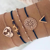Boho Geometric Bracelet Bangle Sets For Women Vintage Star Map Hand Heart charm Beads Chains Jewelry Accessories - Image 12