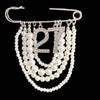Handmade Metal Pearl Chain Greek Sorority Rhinestone Initial Number1 To Number 31 Brooches Apparel Jewelry - Image 20