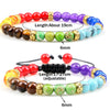 Minimalist 4 6MM 7 Chakra Stone Bracelet Women Yoga Elastic Rope Bracelets Couple Adjustable Braided Bangles Jewelry - Image 6
