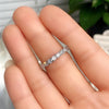 Contracted Design Women's Ring with Brilliant White Cubic Zirconia Wedding Party Daily Wearable Statement Jewelry - Image 18