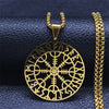 Viking Compass Helm Rune Amulet Necklace Silver Color Stainless Steel Symbol of Protection Necklace Pagan Jewelry N7024S01 - Image 10