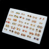 18/36/100Pairs Women Star Moon Small Plastic Stud Earrings Set Girl Children Cartoon Geometric Party Birthday Christmas Jewelry - Image 19