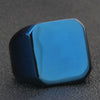 Wide Square Signet Ring for Men in Stainless Steel - Image 20