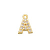 7x8mm Brass Cubic Zirconia Crystal 26 Letter Charms Pendants for Women Necklace Earring Jewelry Accessories Model - Image 16