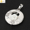 Jade Necklace Stones Pendant Flower Leaf Amethyst Rose Pink Quartz Black Onyx Crystal Donut Necklaces Jewelry - Image 13