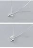 Modian Shiny Zircon and Glossy Cross Pendant Necklace for Women Pure 925 Sterling Silver Long Chain Necklace Jewelry