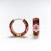 Enamel Flower Huggie Hoop Earrings for Women Vintage Boho Circle Small Earrings Statement Jewelry Gifts - Image 7