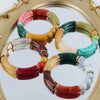 Chunky Acrylic Tube Bead Bangle with Multicolor Options - Image 43