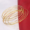 10pcs Etched Dimpled Circle Silver Color Bangles Bracelets Women Men Lovers Jewelry Gifts - Image 6