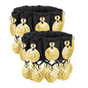 1 Pair Belly Dance Wrist Ankle Cuffs Bracelet Chiffon Gold Coin Costume Accessory Valentine's Day Gift Jewelry Women Girl - Image 13