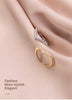 Modian Radiant Zircon V Shape Elegant Pearl Sterling Silver 925 Ring for Women Free Size Ring Luxury Wedding Gift Fine Jewelry