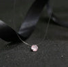 Sumeng Personality Square Imitation Pearl Crystal Zircon Necklace Invisible Transparent Fishing Line Necklace Women - Image 9