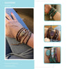 Multi-Strand Beaded Wrap Bracelet in Mixed Colors - Image 2