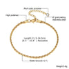 Rope Anklet, Stainless Steel Rope Ankle, Anklets Bracelets for Men Women, Adjustable Twisted Rope Bracelet Gift - Image 7