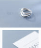 Modian Double Layer Geometric Line Sterling Silver 925 Thick Ring for Women Simple Ring Party Gift Fine Jewelry