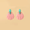 Big Coconut Cute Shell Drop Earrings for Women Korean Acrylic Jewelry Resin Hanging Earing For Girls Party - Image 16