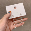 Letter D Asymmetric Long Tassel Zircon Earrings For Women Korean Sparkling Earrings Jewelry Party Gifts - Image 8