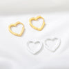 Simple Heart Drop Earrings For Women Stainless Steel Ear Cuff Piercing Dangle Earring Jewelry Gifts - Image 5