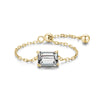 5 Style Clear CZ Link Chain Ring Silver Adjustable Charm Gold Color Rings For Women Wedding Jewelry - Image 12