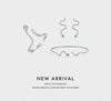 MODIAN 925 Sterling Silver Punk  Exquisite  Clear CZ Snake Adjustable Rings Bangle Earrings For Women Fine Jewelry Sets