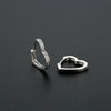 Silver Color Hoop Earrings for Women Charm Simple Heart Zircon Earrings Wedding Jewelry Gift Accessories - Image 9