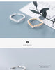 Modian Radiant Zircon V Shape Elegant Pearl Sterling Silver 925 Ring for Women Free Size Ring Luxury Wedding Gift Fine Jewelry