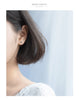 Modian Rectangle Obsidian Silver Hoop Earrings Exquisite Charm 100% 925 Sterling Silver Party Ear For Women Fine Silver