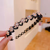 Non-Slip Rhinestone Hairbands Elastic Flower Pearl Women Hair Hoop Bands Headband Bezel Girls Hair Accessories Headdress - Image 16