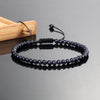 4 6 8mm Blue Sandstone Beads Bracelets Bangles for Women Men Handmade Stone Braided Bracelet Shining Wrist Jewelry - Image 4