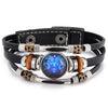 Charm Jewelry 12 Zodiac Weave Bracelets for Women Vintage Multi-layer Stainless Steel 12 Constellations Leather Bracelet - Image 7